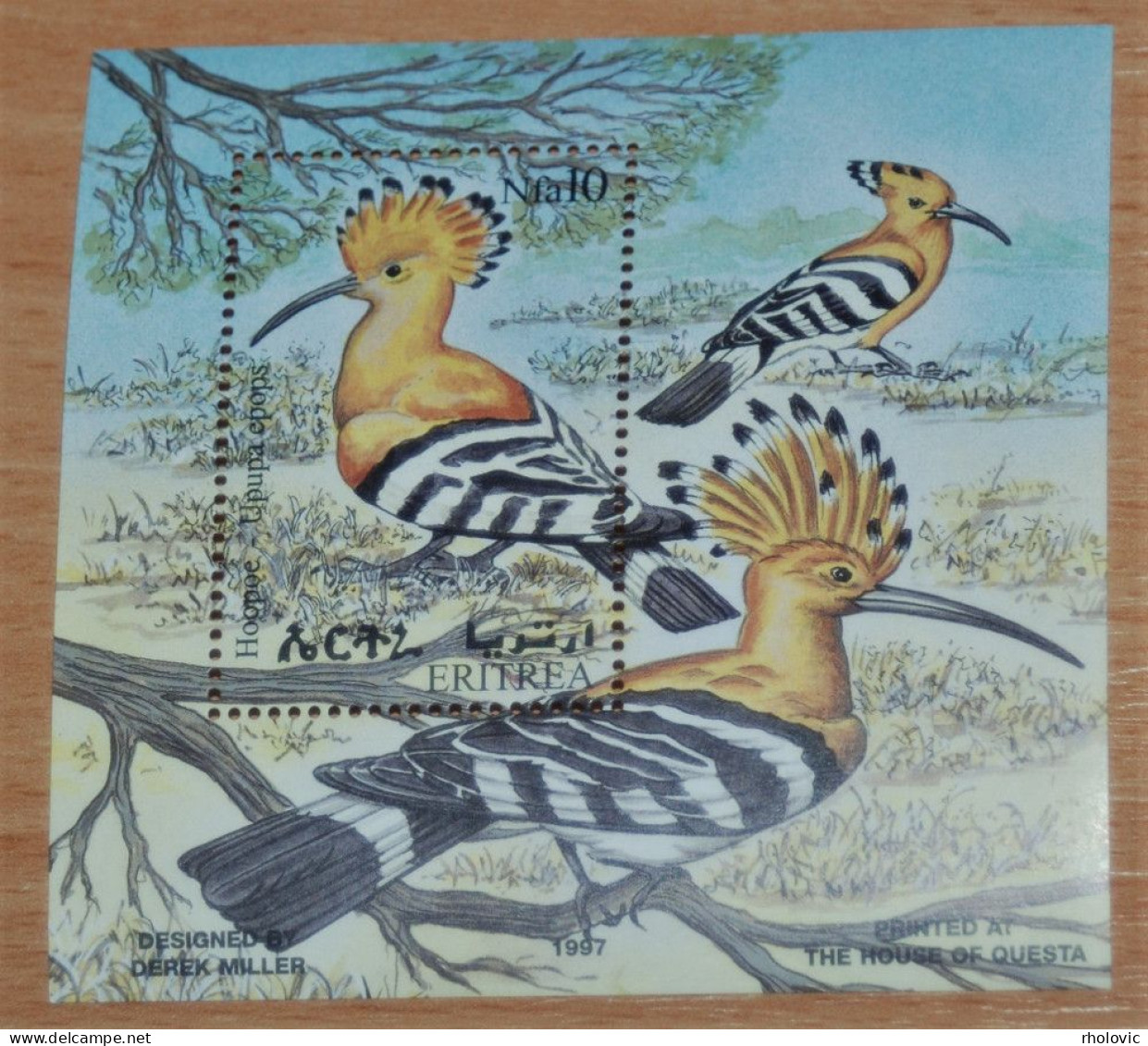 ERITREA 1998, Birds, Animals, Fauna, Mi #B8, Souvenir Sheet, MNH** - Other & Unclassified