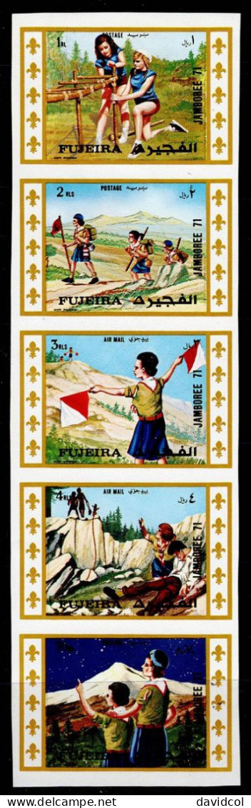 FUJ-05- FUJEIRA -MNH -1971- SCOUTS- IMPERFORATE - GIRL SCOUT JAMBOREE - Fudschaira