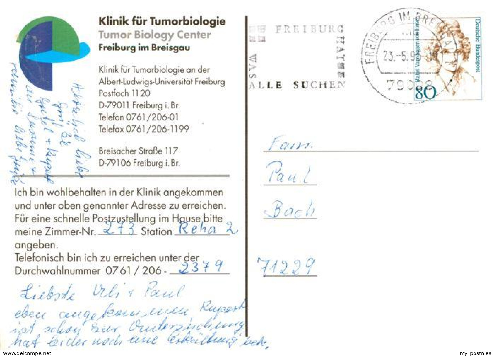 73944449 Freiburg_Breisgau Klinik Fuer Tumorbiologie - Freiburg I. Br.