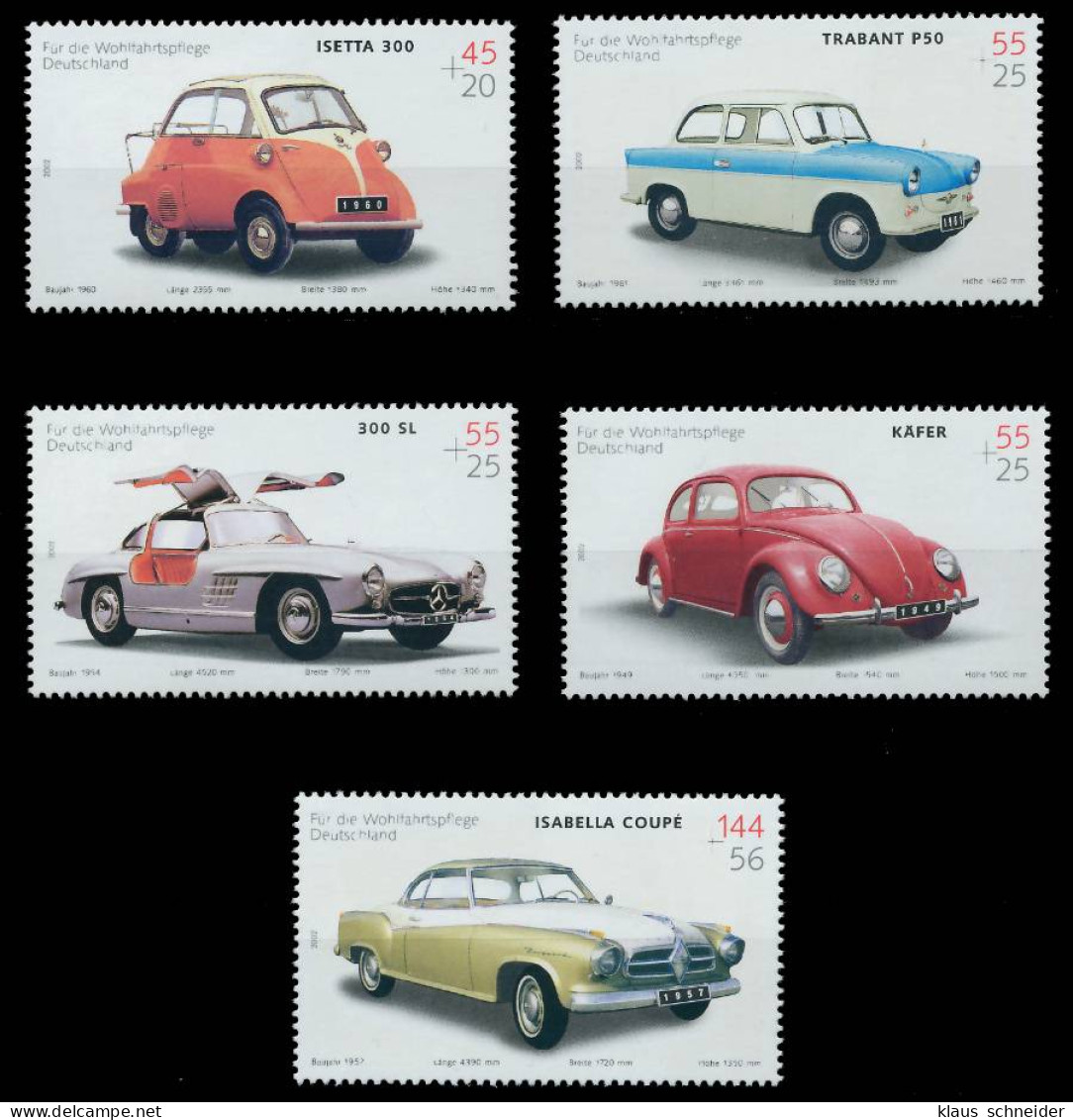 BRD BUND 2002 Nr 2289-2293 Postfrisch S3E7C92 - Unused Stamps