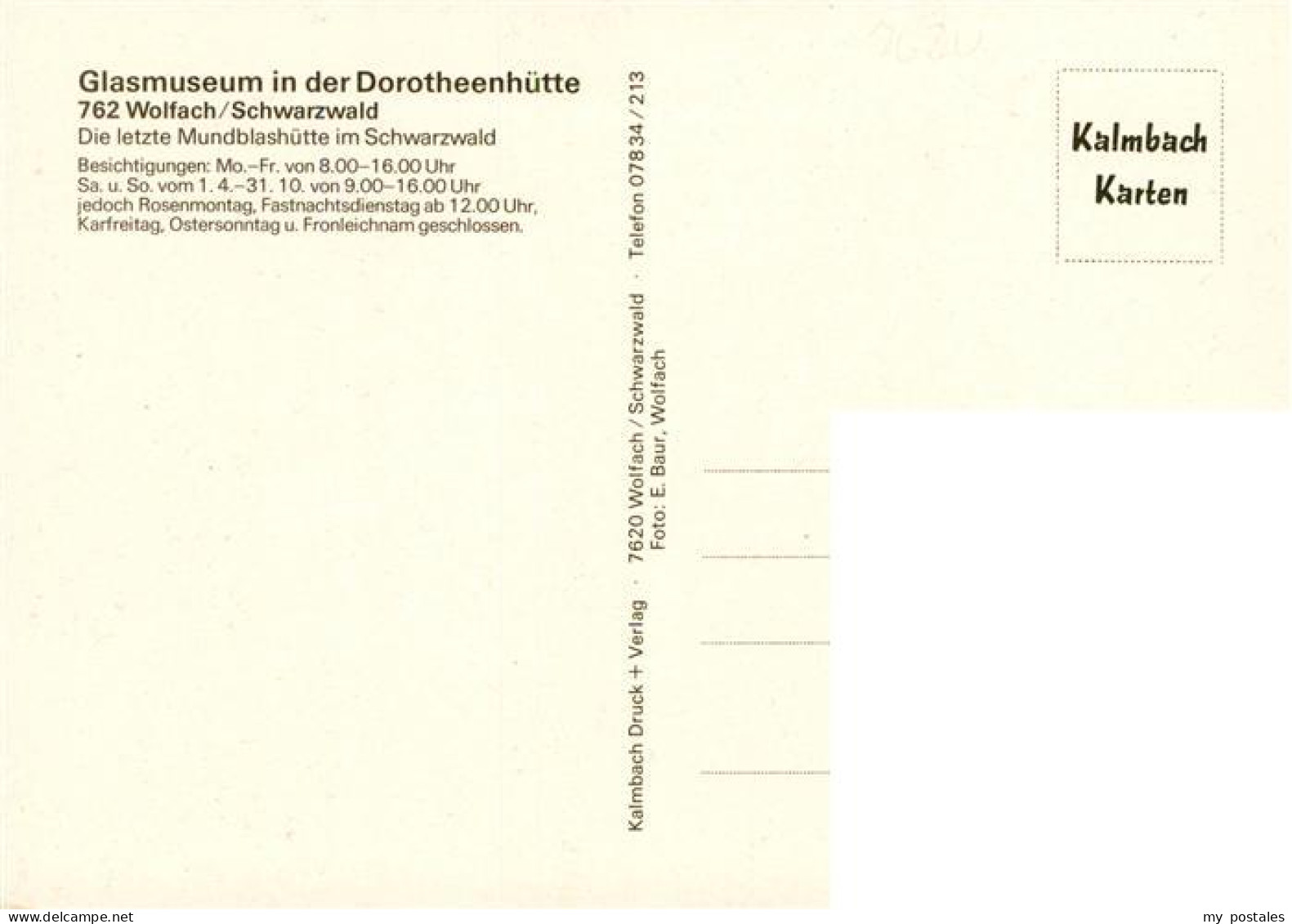73944421 Wolfach_Schwarzwald Glasmuseum In Der Dorotheenhuette - Wolfach