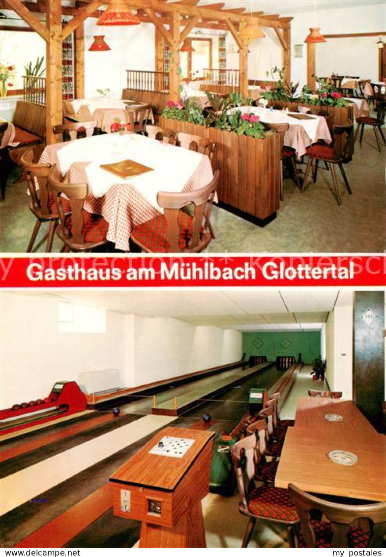 73864205 Glottertal Schwarzwald Gasthaus Am Muehlbach Gaststube Kegelbahn  - Glottertal