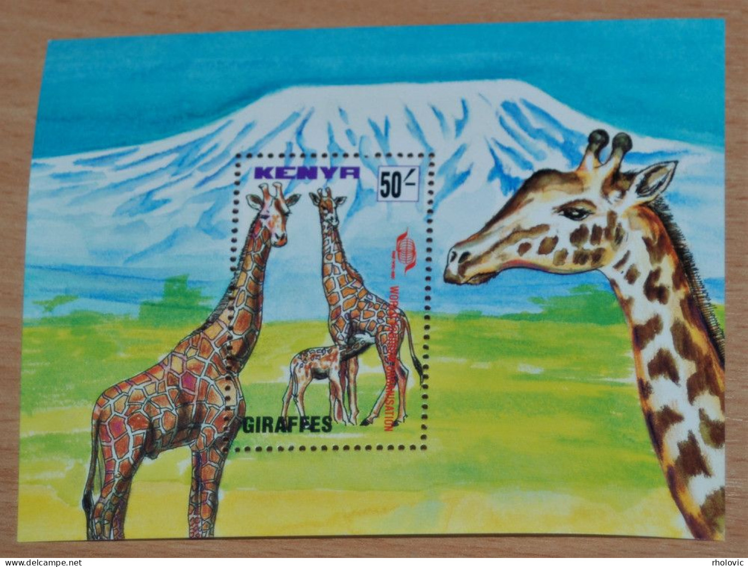 KENYA 1996, Tourism, Giraffes, Animals, Fauna, Mi #B40, Souvenir Sheet, MNH** - Giraffes