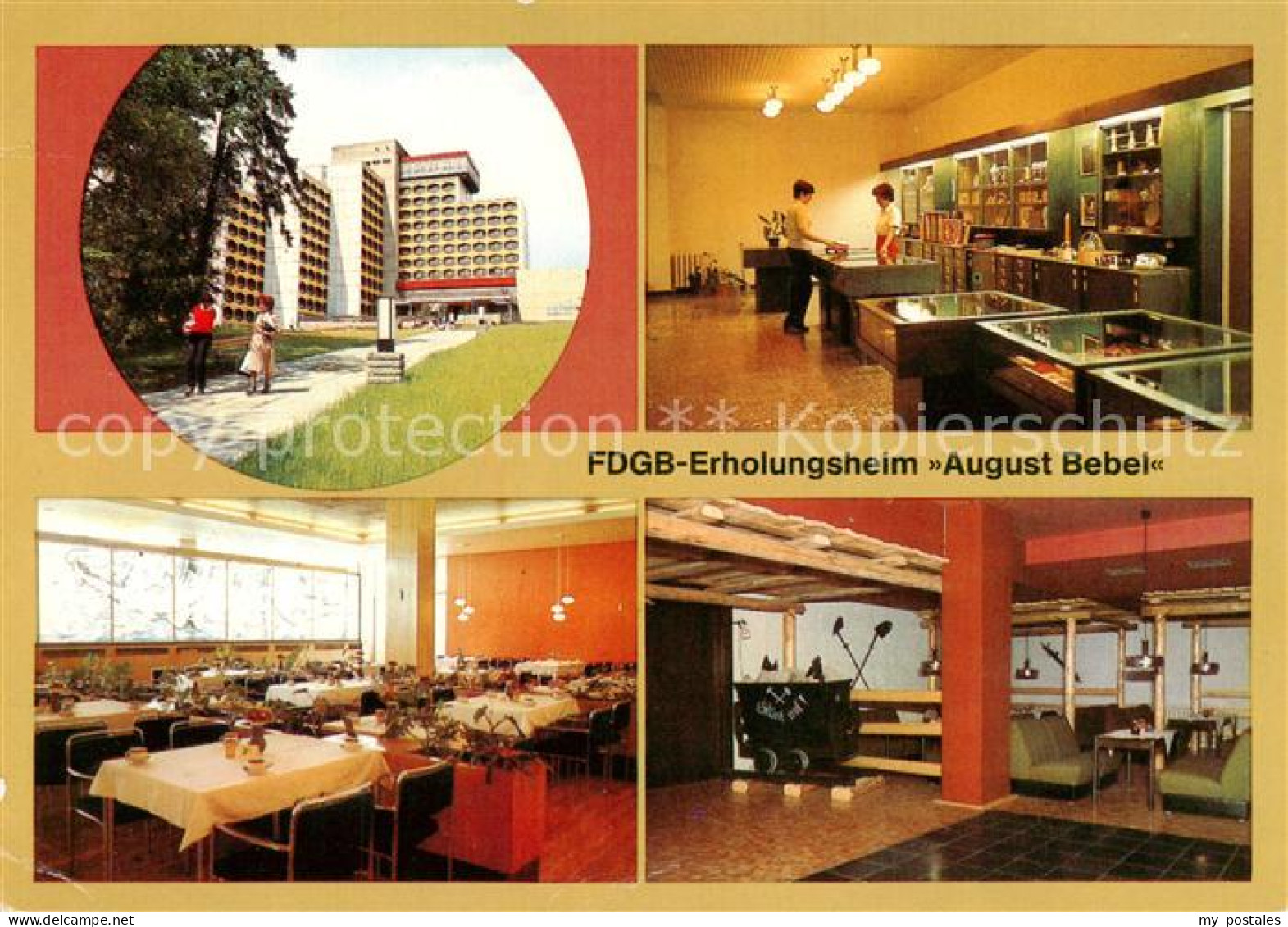 73830444 Friedrichroda FDGB Erholungsheim August Bebel Aussenansicht Souvenir Ba - Friedrichroda