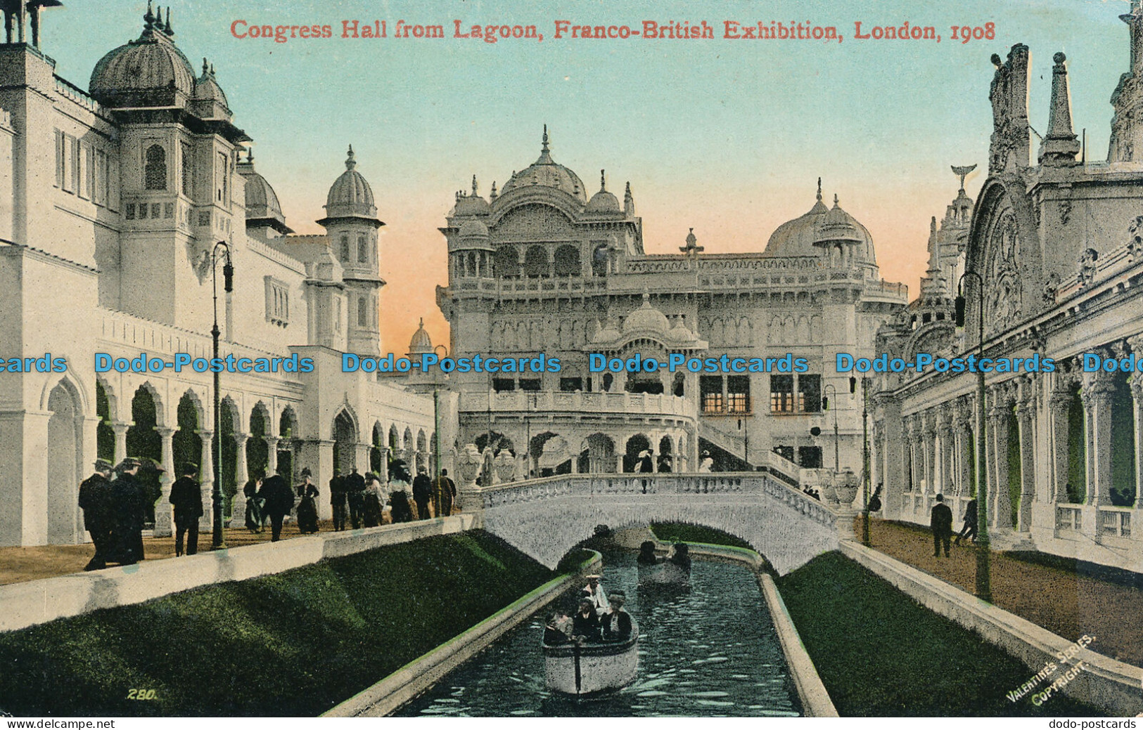 R048118 Congress Hall From Lagoon. Franco British Exhibition. London 1908. Valen - Sonstige & Ohne Zuordnung