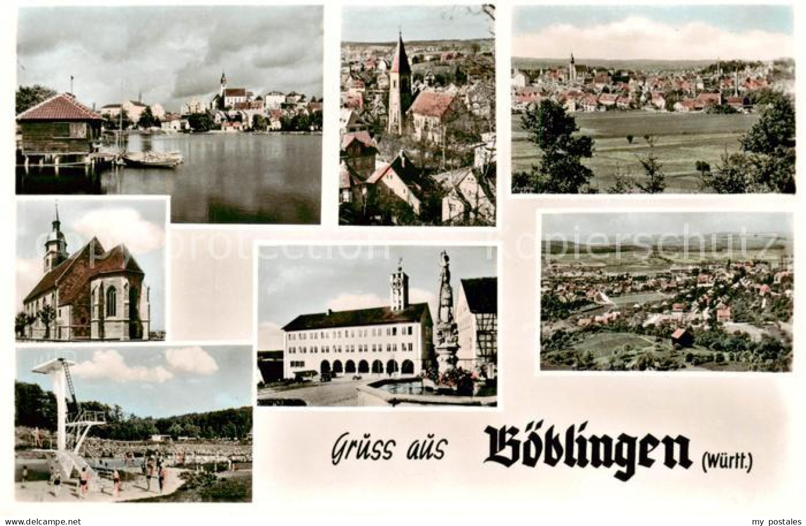 73830263 Boeblingen Teilansichten Kirchen Panorama Schwimmbad Boeblingen - Böblingen