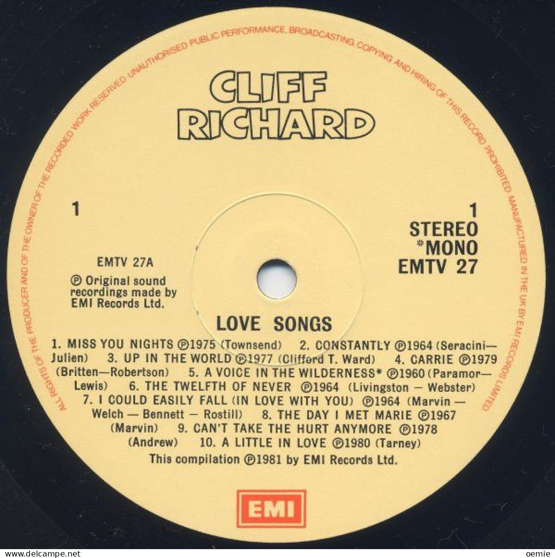 CLIFF RICHARD   LOVE SONGS - Otros - Canción Inglesa