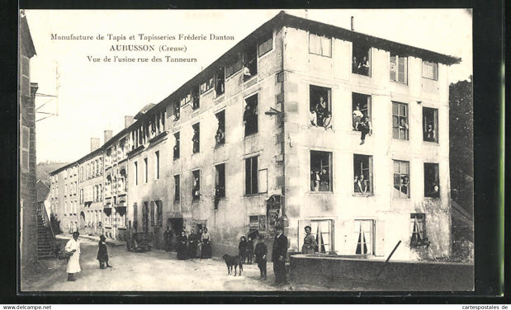 CPA Aubusson, Manufacture De Tapis Et Tapisseries Frédéric Danton, Vue De L` Usine Rue Des Tanneurs  - Aubusson