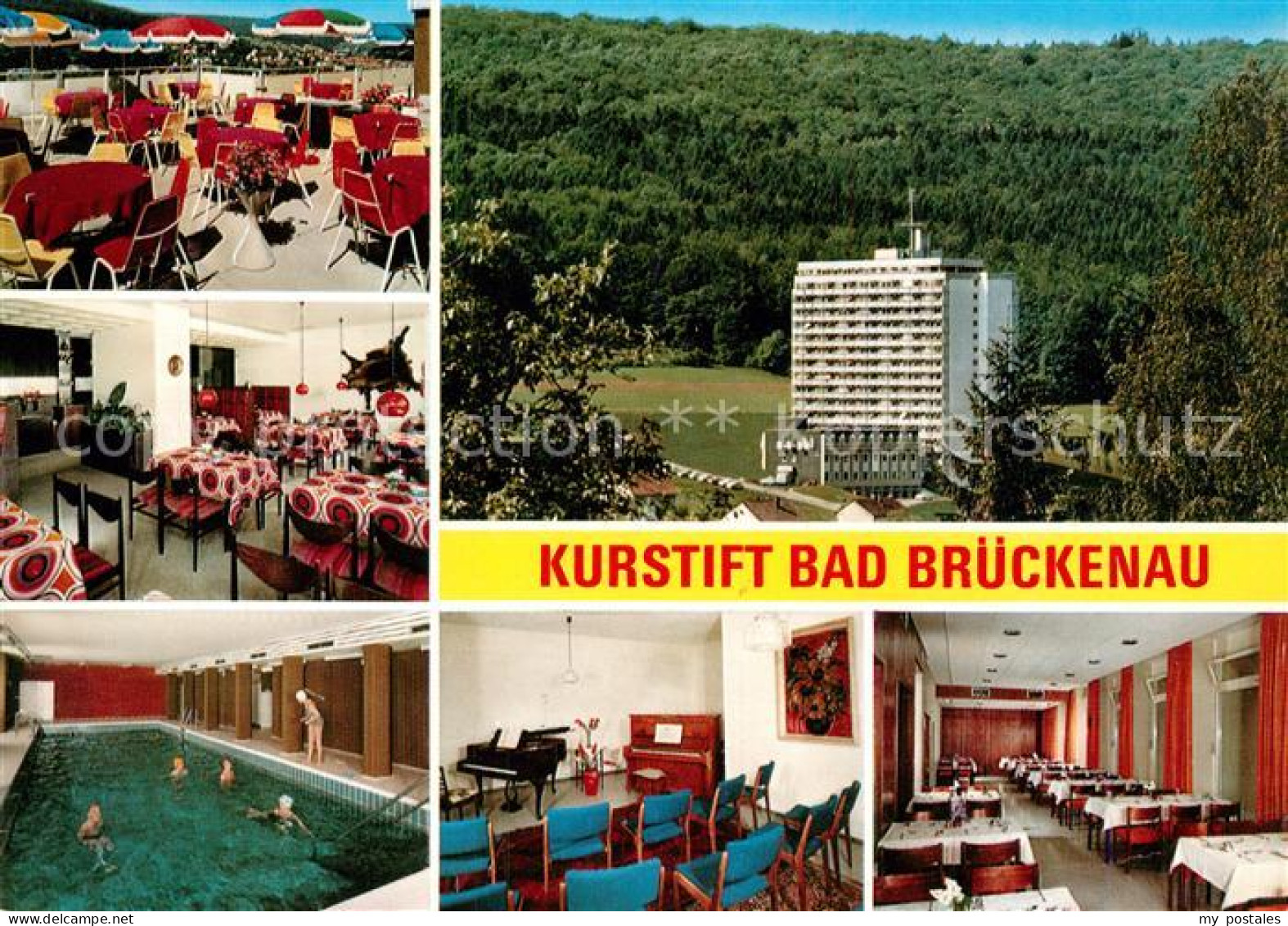 73164400 Bad Brueckenau Kurstift Mit Cafe Restaurant Terrasse Hallenbad Musikzim - Autres & Non Classés