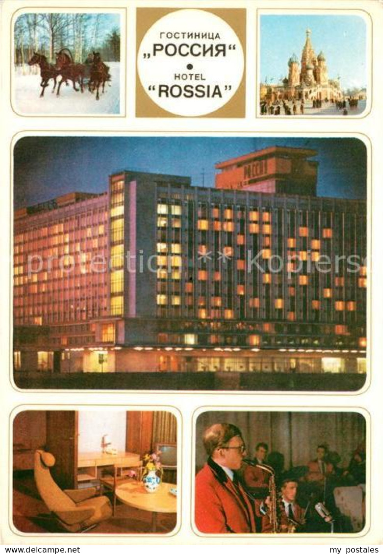 73163631 Moskau Moscou Hotel Rossia Pferdeschlitten Moskau Moscou - Russie