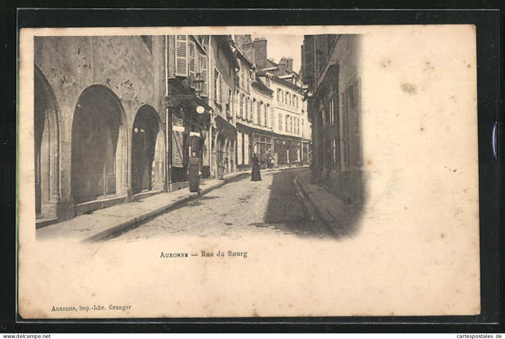 CPA Auxonne, Rue Du Bourg  - Auxonne