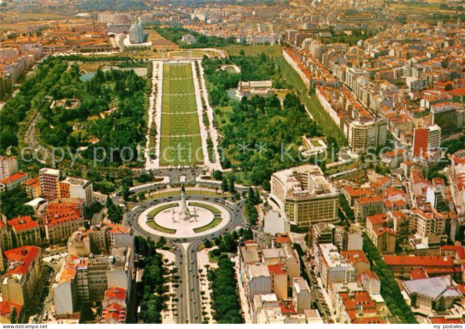 73161144 Lisboa Park Eduard VII And Liberty Avenue Aerial View Lisboa - Otros & Sin Clasificación