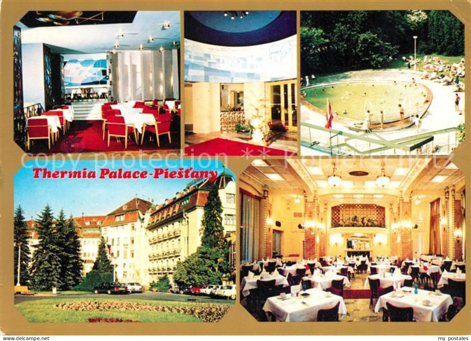 73160940 Piestany Thermia Palace Speisesaal Swimmingpool Foyer Park Piestany - Slovaquie