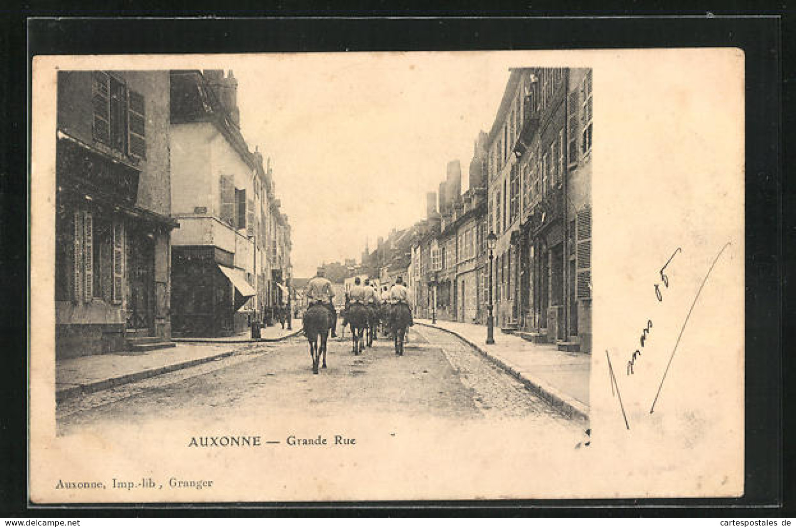 CPA Auxonne, Grande Rue, Vue De La Rue  - Auxonne