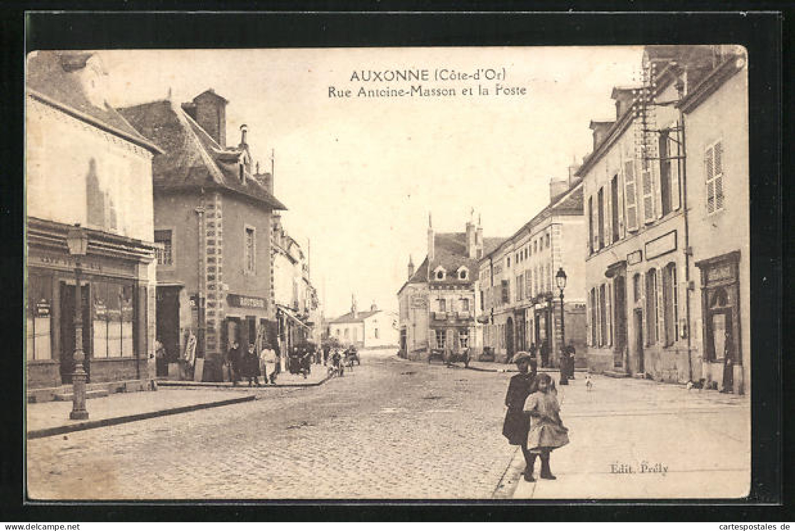CPA Auxonne, Rue Antoine-Masson Et La Poste  - Auxonne