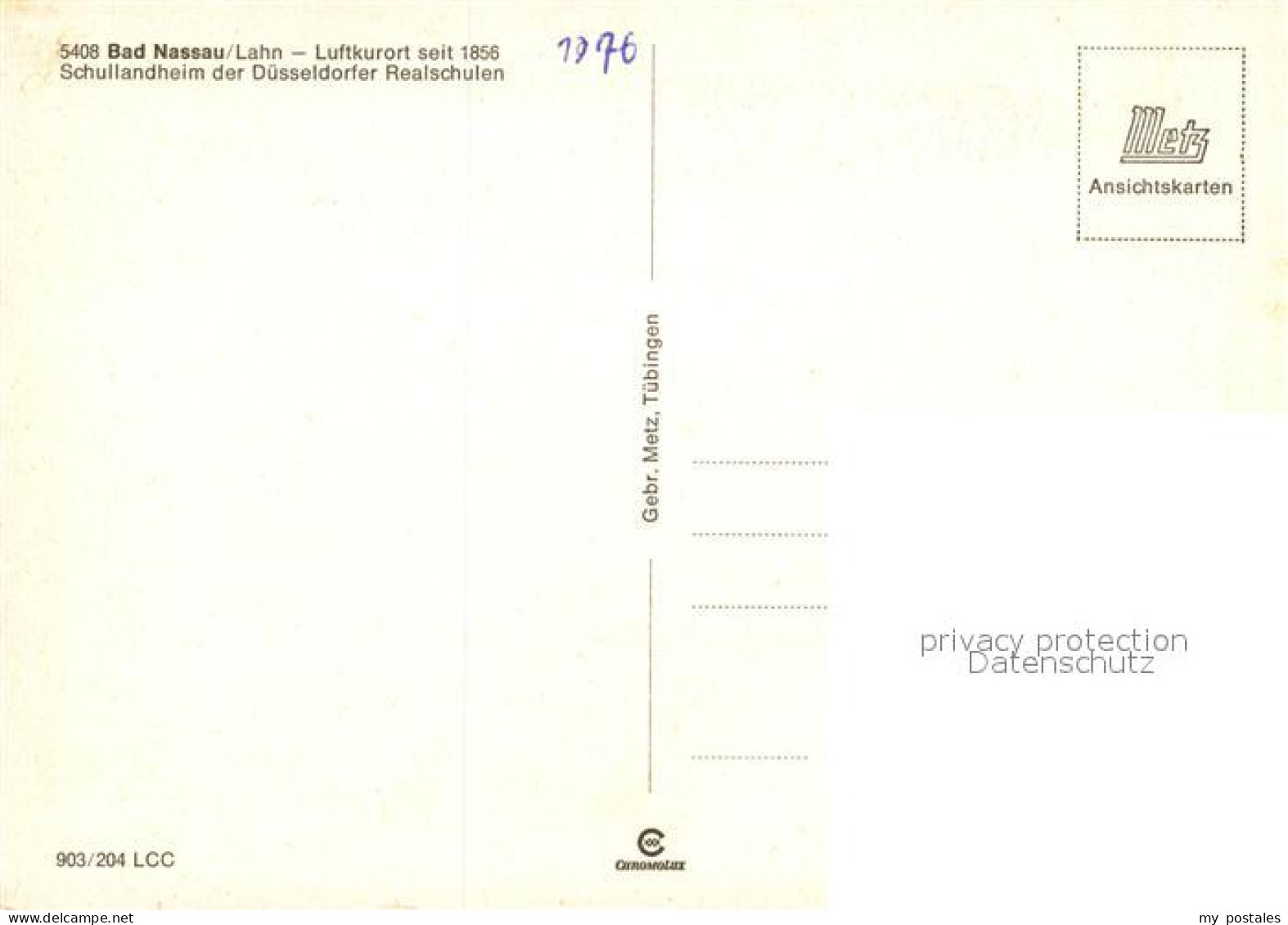 73160642 Bad Nassau Schullandheim Der Duesseldorfer Realschulen Luftkurort Bad N - Nassau