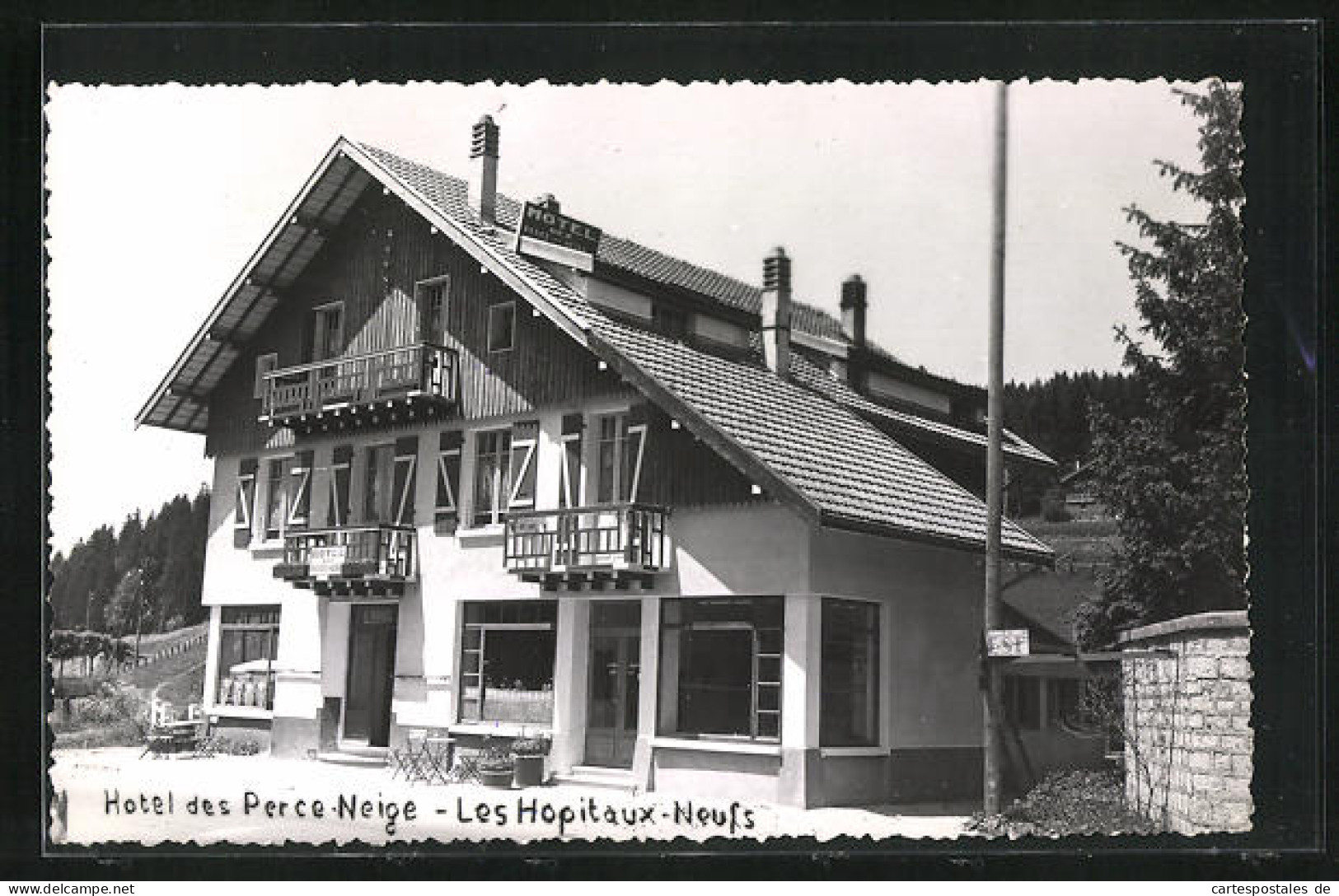 Photo-CPA Les Hopitaux-Neufs, Hotel Des Perce-Neige  - Andere & Zonder Classificatie