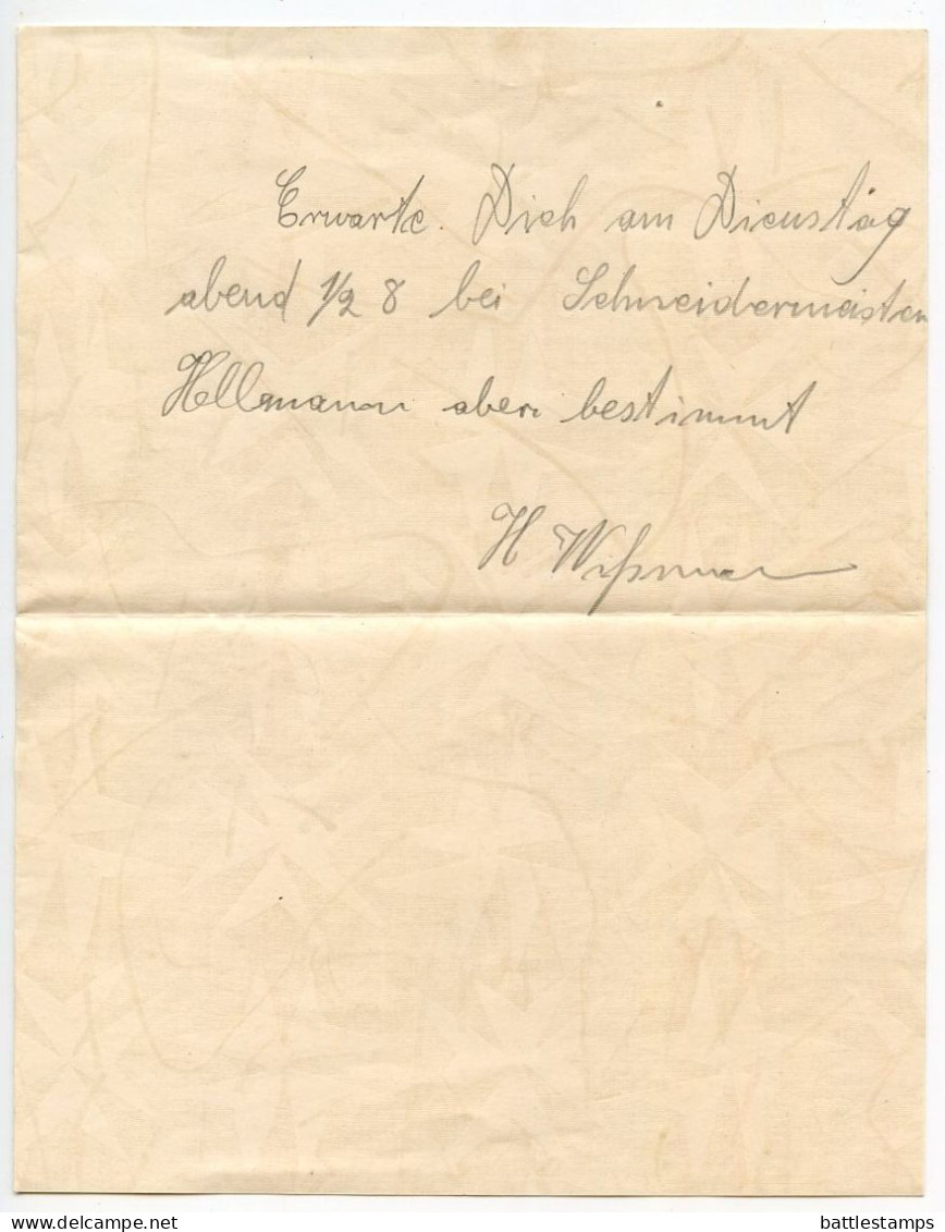 Germany 1928 Cover & Letter; Neuenkirchen (Kr. Melle) To Ostenfelde; 8pf. Beethoven, Pair - Cartas & Documentos