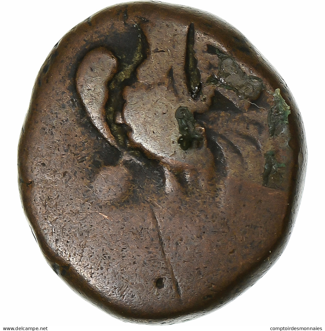 Inde Française , Doudou, (1836), Pondichéry, Coq, Bronze, B+ - Sonstige & Ohne Zuordnung