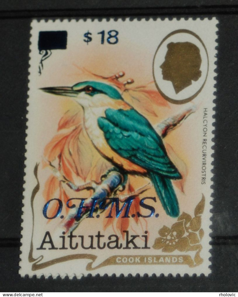 AITUTAKI 1990, Birds, Animals, Fauna, Overprint, Mi #41, MNH**, CV: €32 - Otros & Sin Clasificación