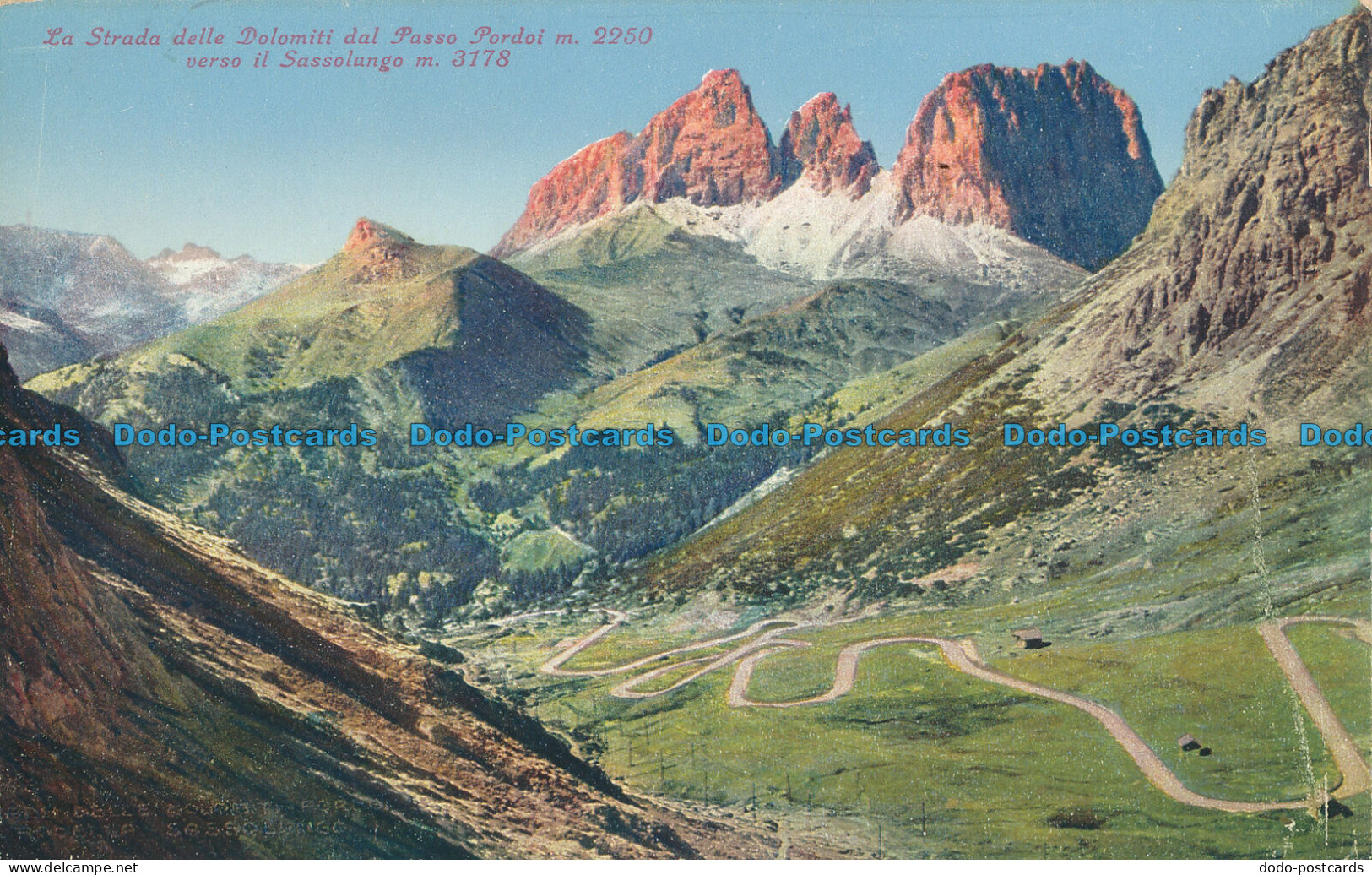 R048220 La Strada Delle Dolomiti Dal Passo Pordoi M. 2250 Verso Il Sassolungo M. - World