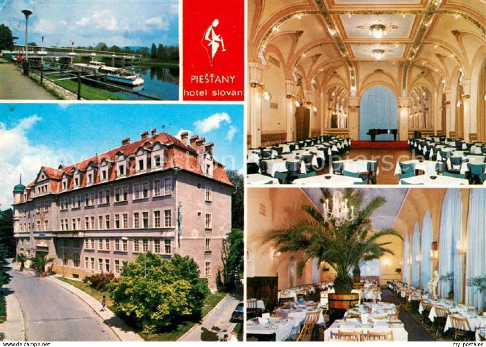 73157113 Piestany Hotel Slovan Restaurant Uferpromenade An Der Donau Bootsanlege - Slovaquie