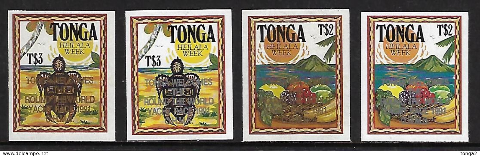 Tonga 1991 UNISSUED Imperf Yacht Race Set - Read Description And See Second Picture - Very Scarce - Tonga (1970-...)