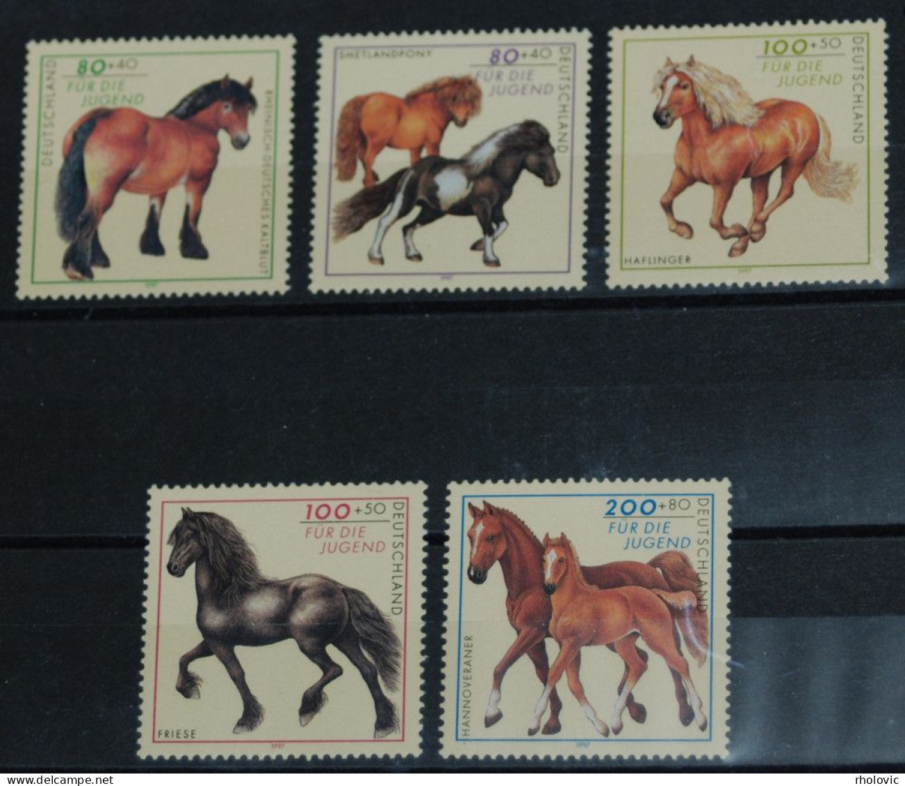 GERMANY 1997, Horses, Animals, Fauna, Mi #1920-4, MNH**, CV: €11 - Chevaux