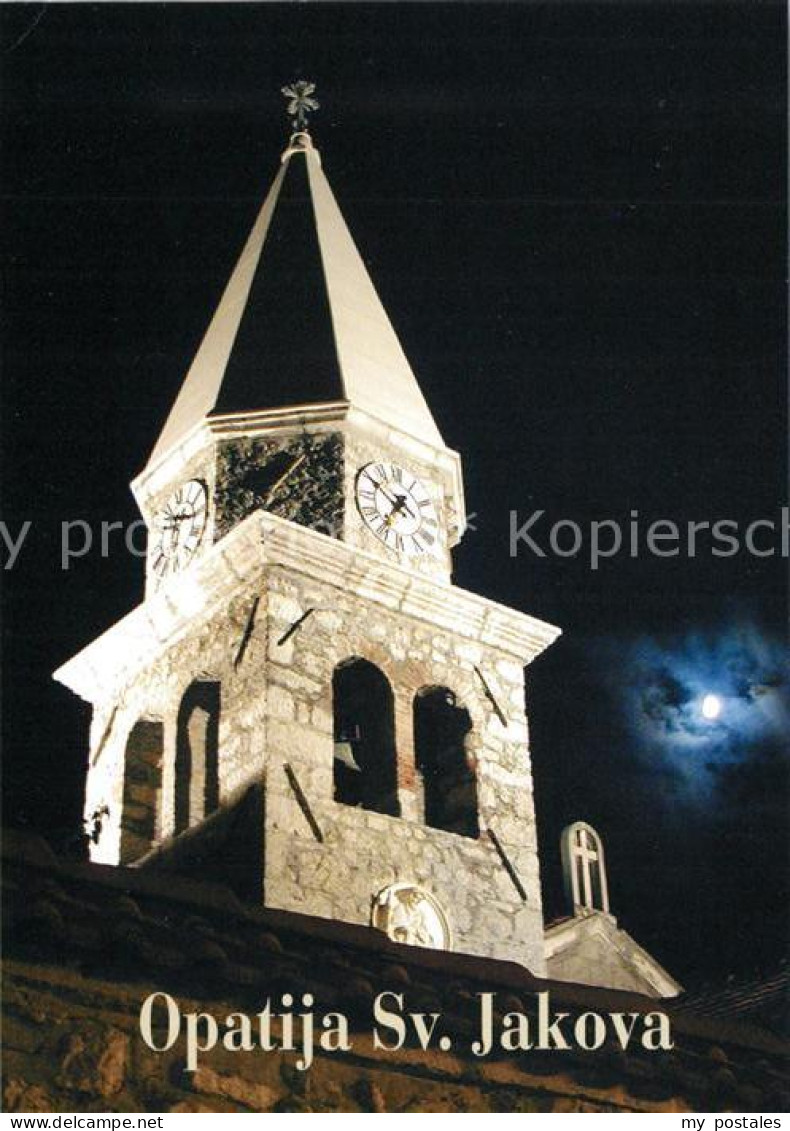 73155810 Opatija Istrien Sv Jakova Abtei St Jakob Bei Nacht Opatija Istrien - Croatia