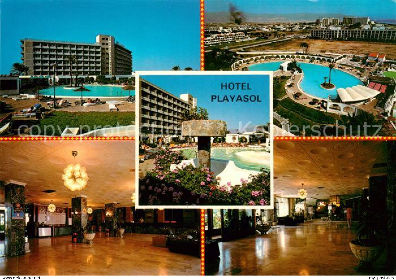 73155483 Roquetas De Mar Hotel Playasol Fliegeraufnahme Foyer  - Otros & Sin Clasificación