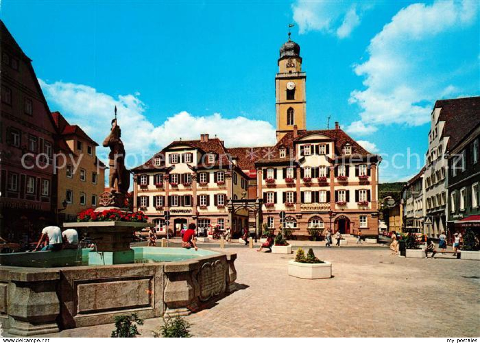 73152614 Bad Mergentheim Marktplatz Brunnen Altstadt Bad Mergentheim - Bad Mergentheim