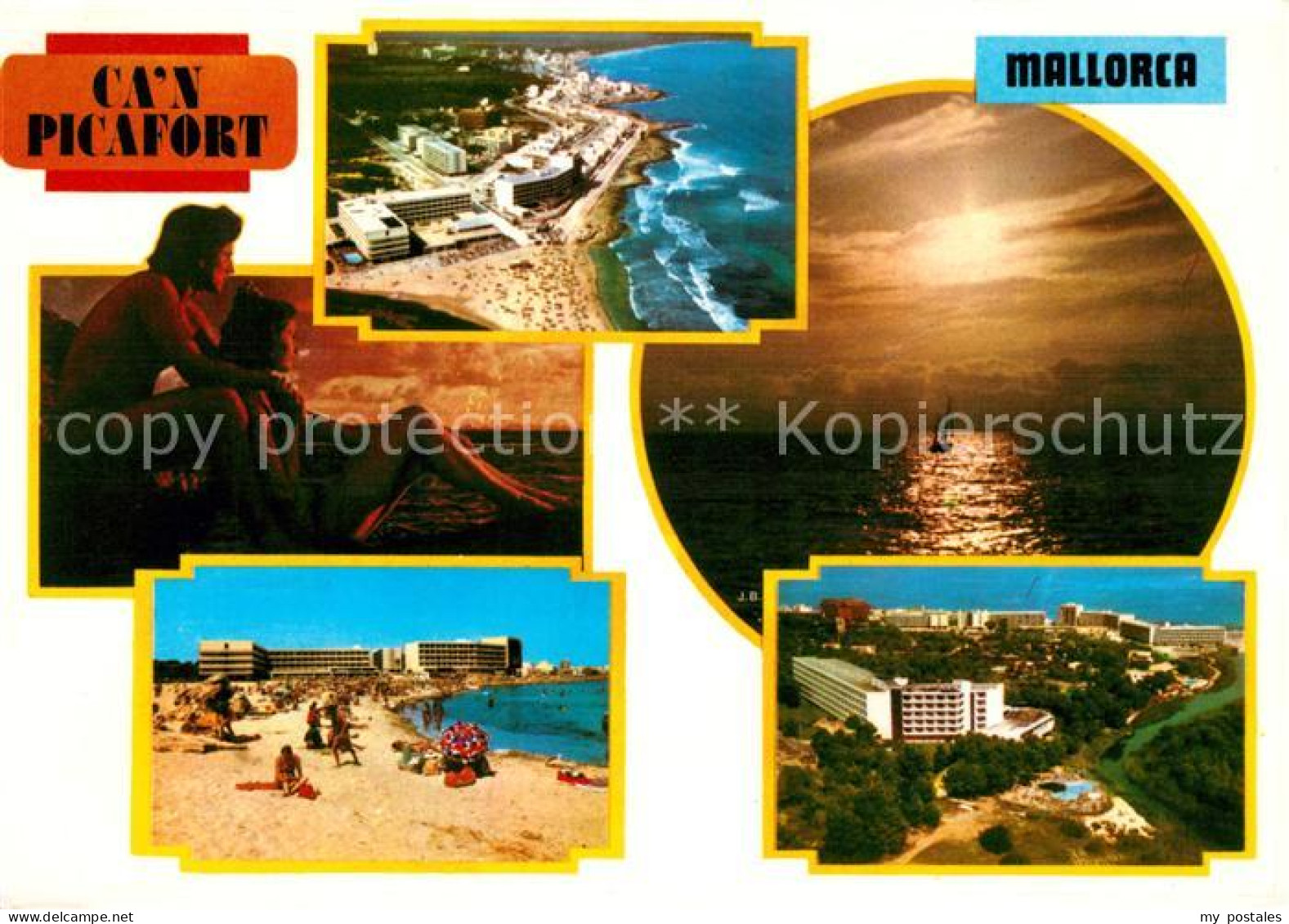 73152492 Can Picafort Mallorca Strand Sonnenuntergang Am Meer Fliegeraufnahme  - Otros & Sin Clasificación