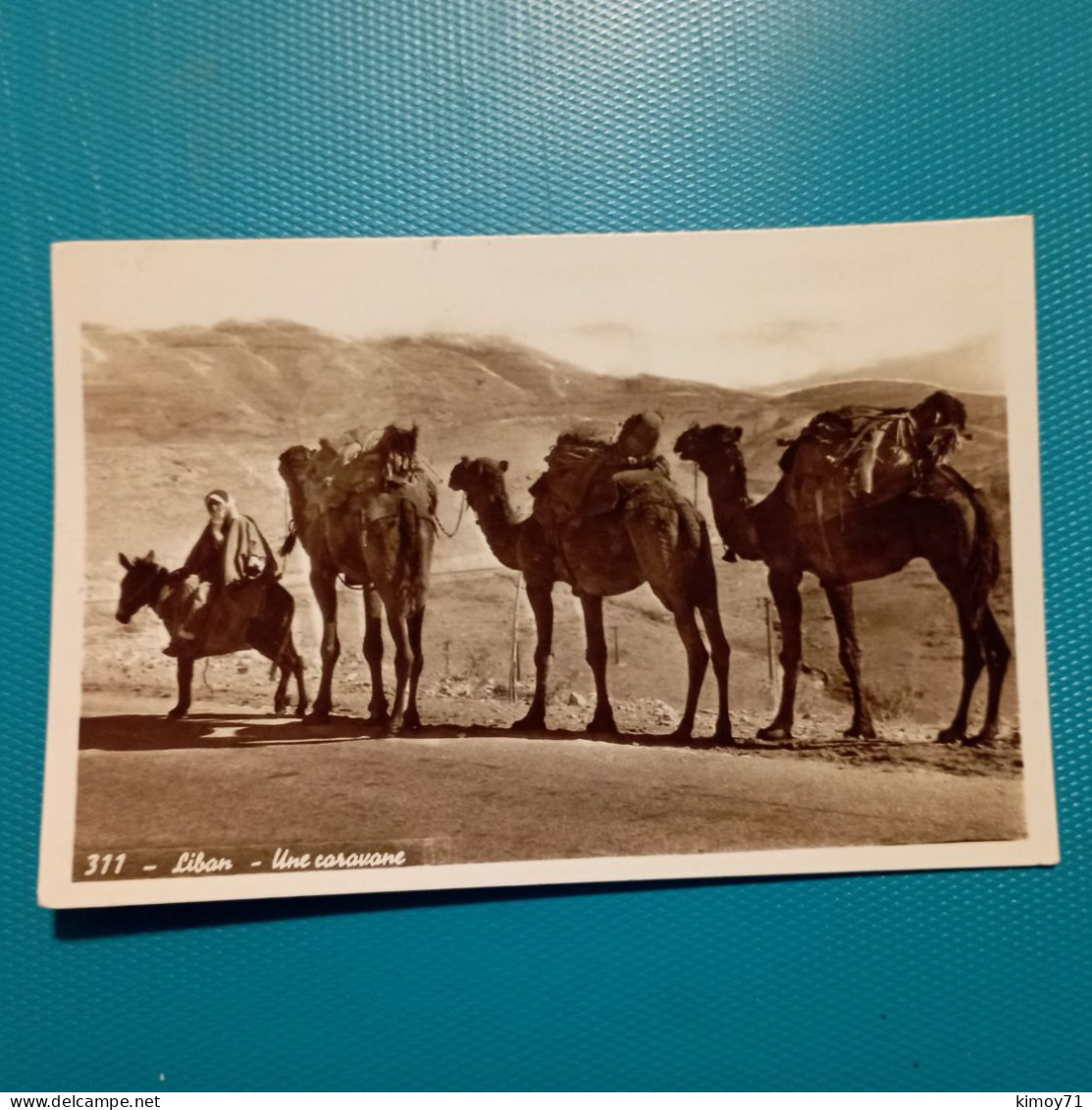 Cartolina Liban - Una Caravana. Viaggiata - Libia
