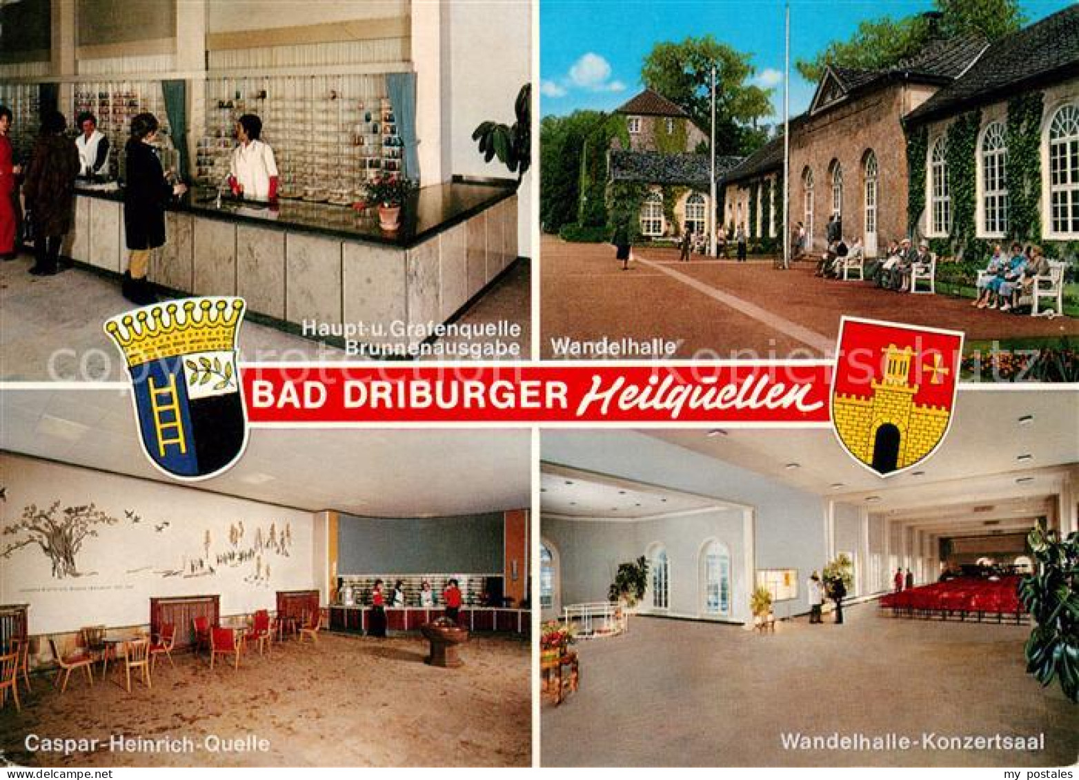 73149167 Bad Driburg Heilquellen Wandelhalle Konzertsaal Brunnenausgabe Wappen B - Bad Driburg