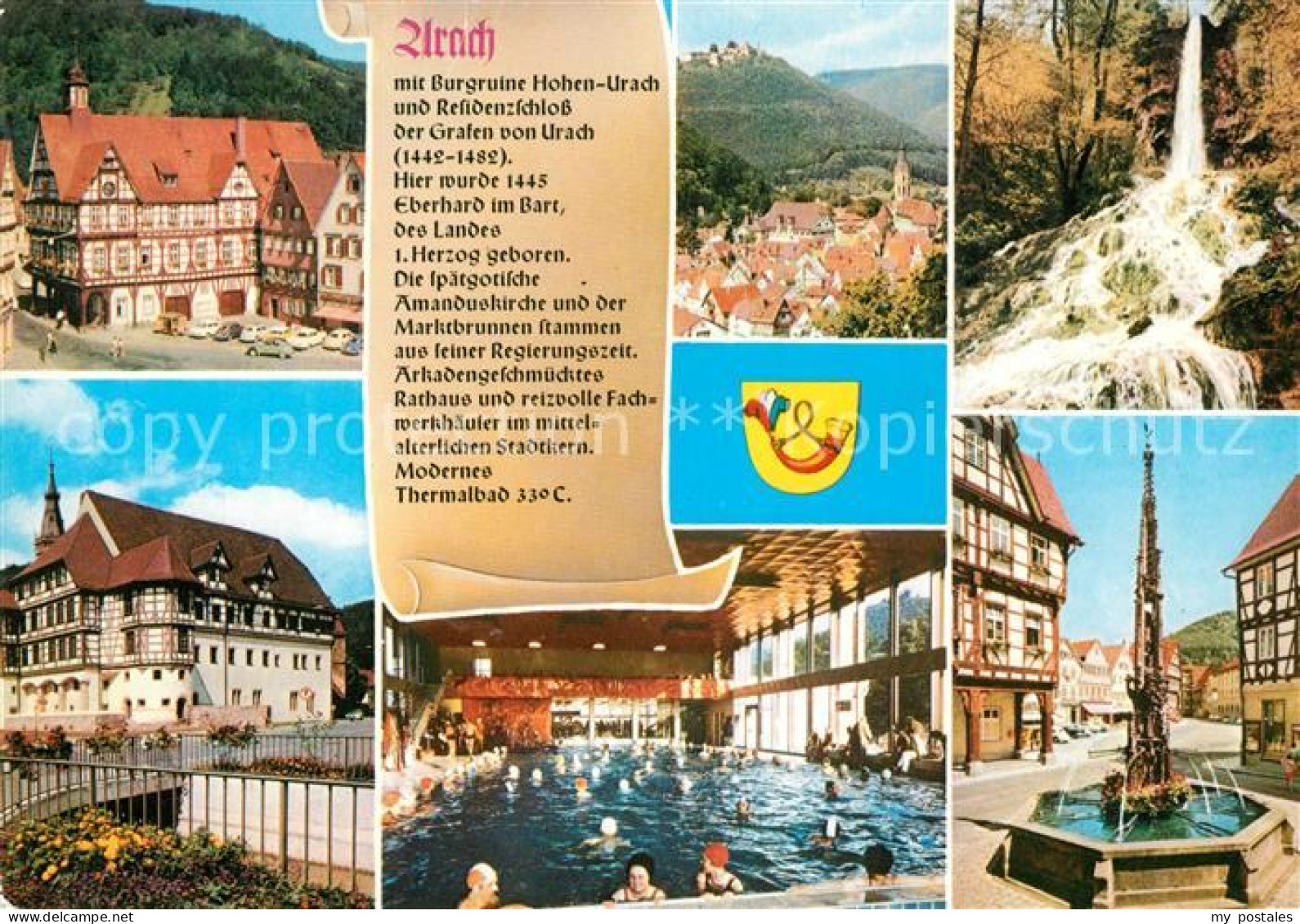73147241 Bad Urach Kurort Schwaebische Alb Burgruine Hohenurach Residenzschloss  - Bad Urach