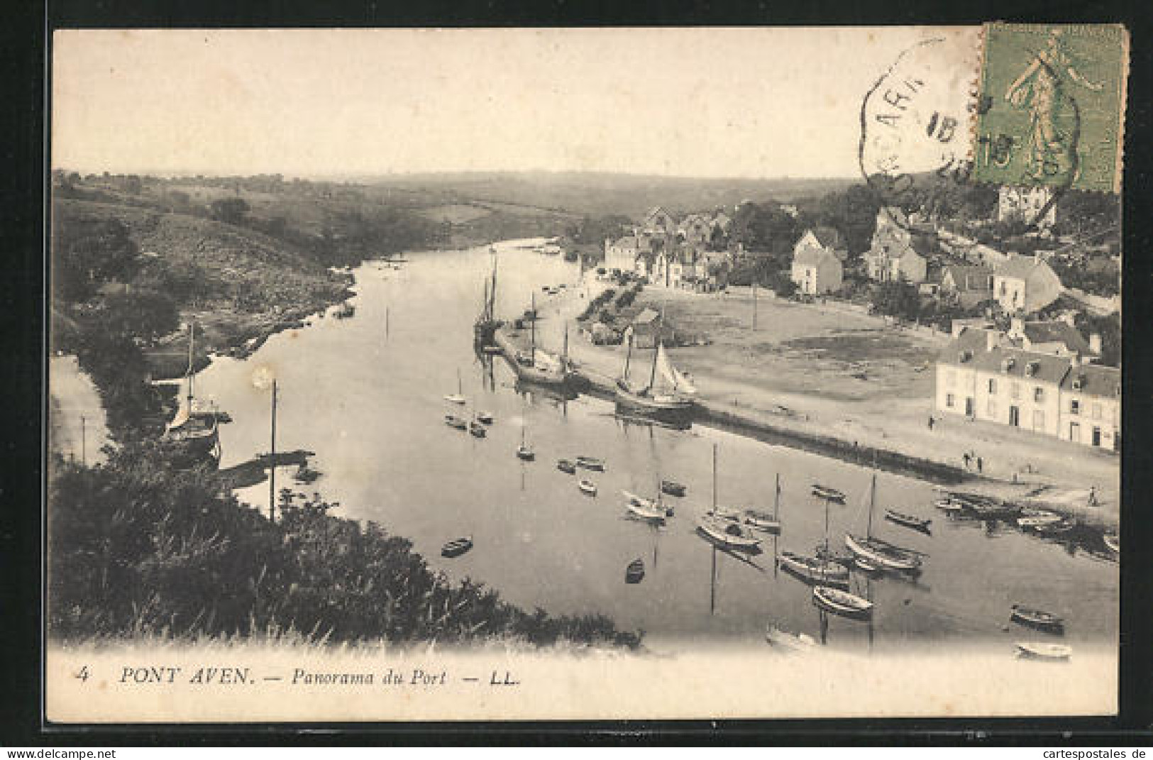 CPA Pont-Aven, Vue Générale Du Port  - Pont Aven