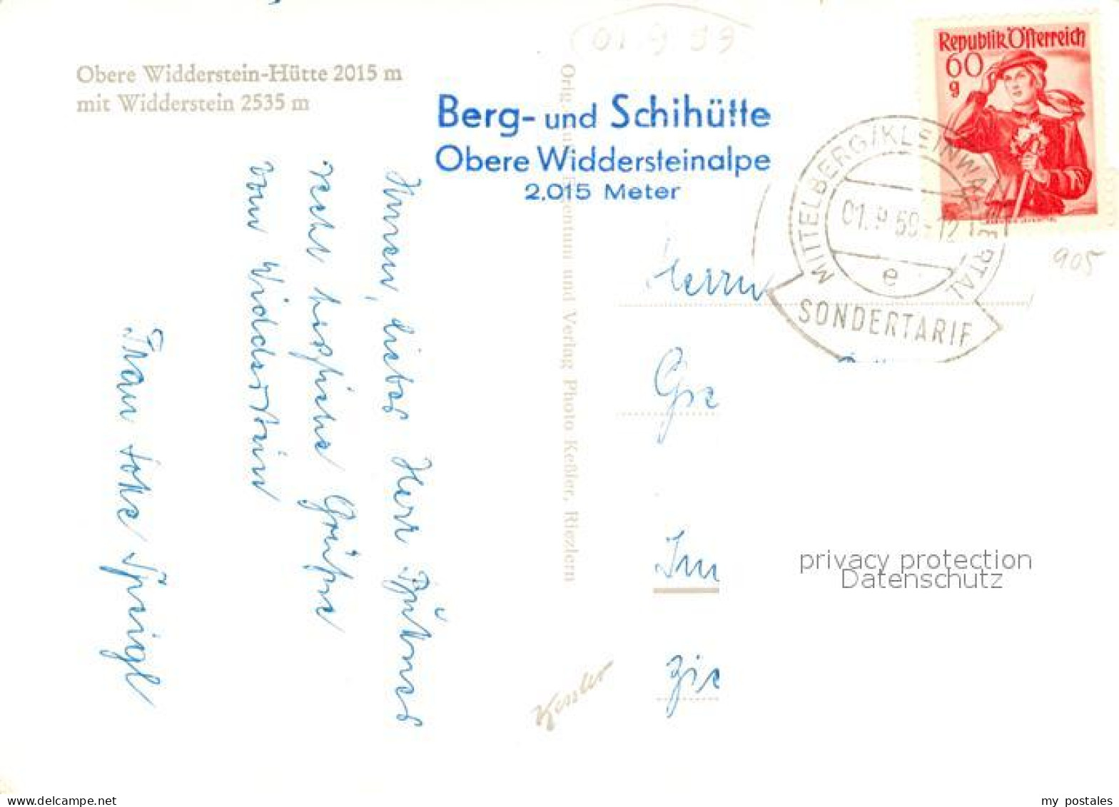 73143764 Mittelberg Kleinwalsertal Obere Widdersteinhuette Mit Widderstein Allga - Sonstige & Ohne Zuordnung