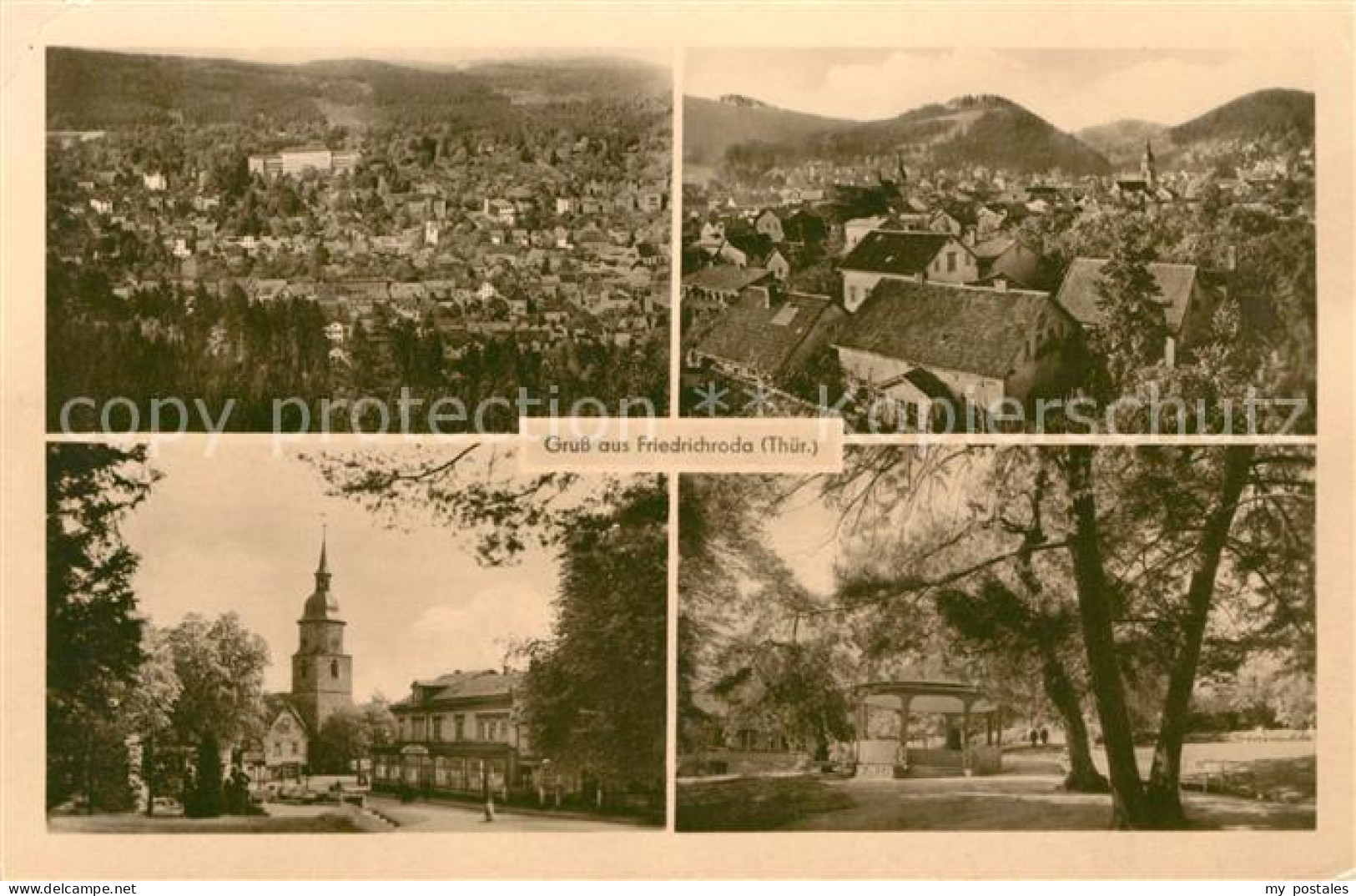 73143052 Friedrichroda Stadtpanorama Parkanlagen Kirche Friedrichroda - Friedrichroda