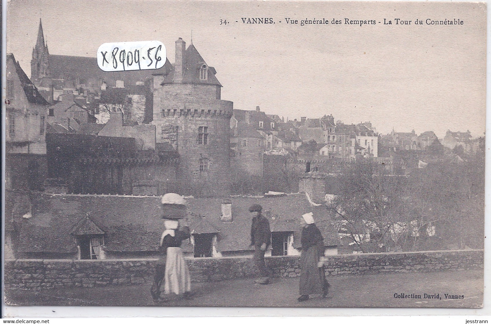 VANNES- VUE GENERALE DES REMPARTS- LA TOUR DU CONNETABLE - Vannes