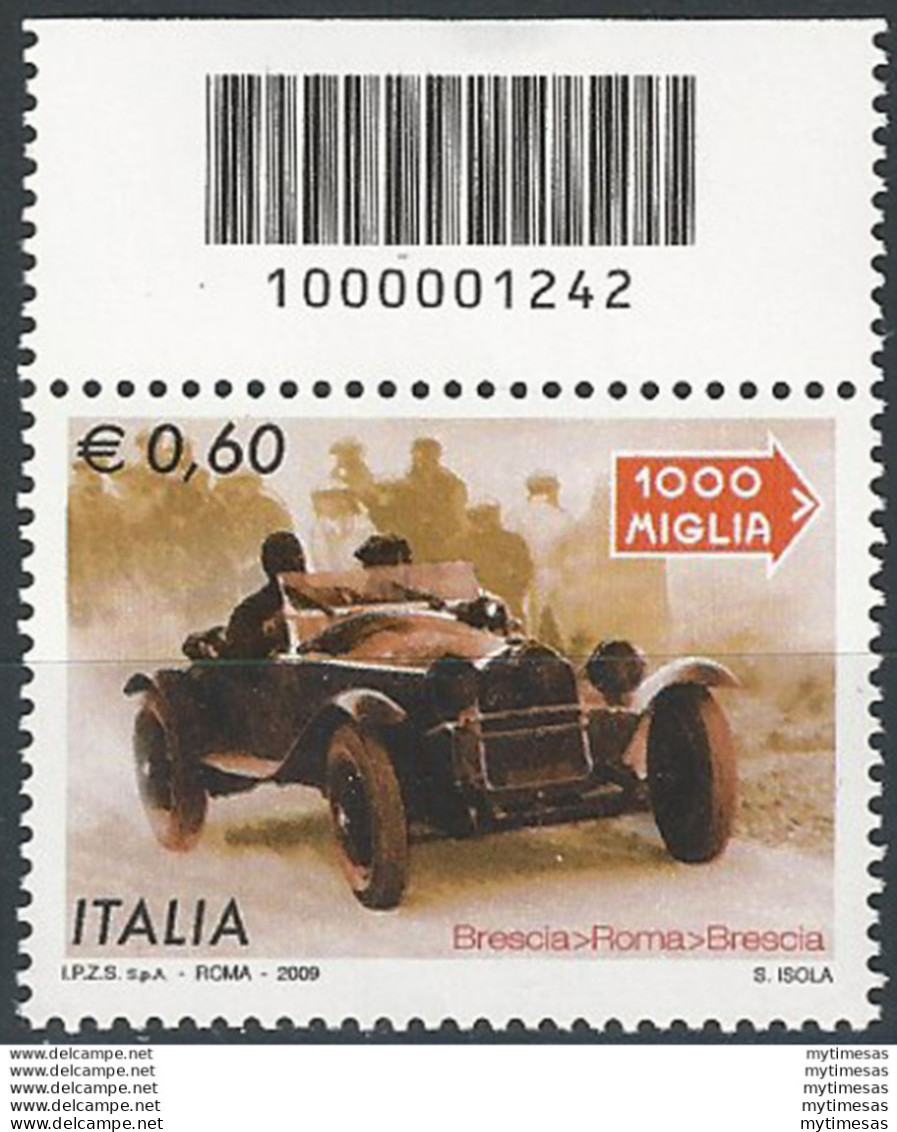 2009 Italia Mille Miglia Codice A Barre MNH Unif. 3142cb - Autres & Non Classés