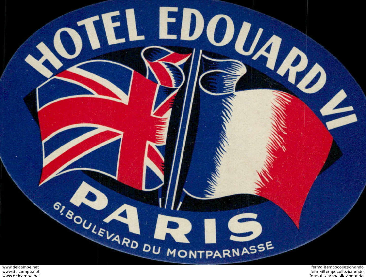Bh129 Etichetta Da Bagaglio  Hotel Edouard VI Paris - Altri & Non Classificati