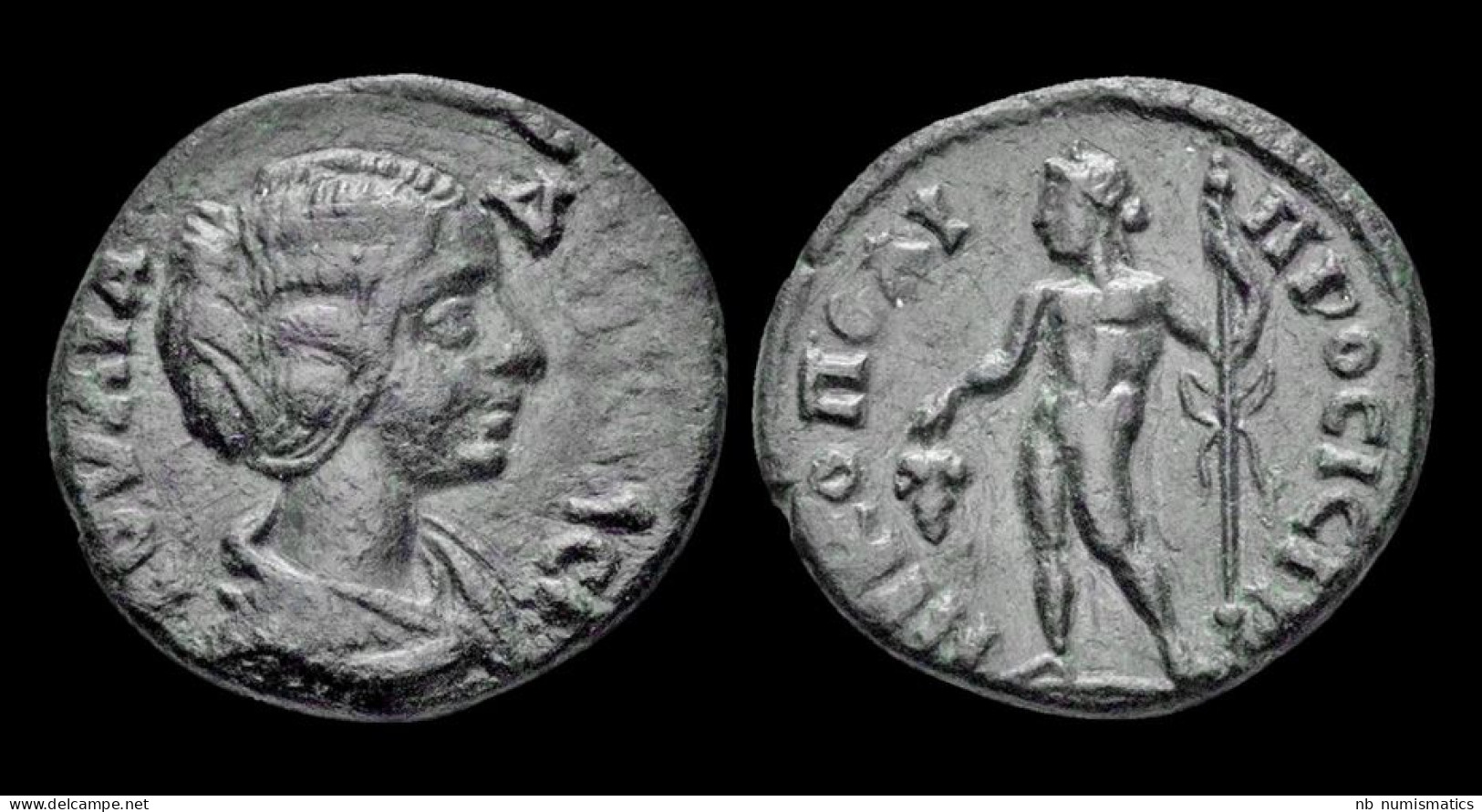 Moesia Inferior Nikopolis Ad Istrum Julia Domna AE Assarion Dionysos Standing - Provincia