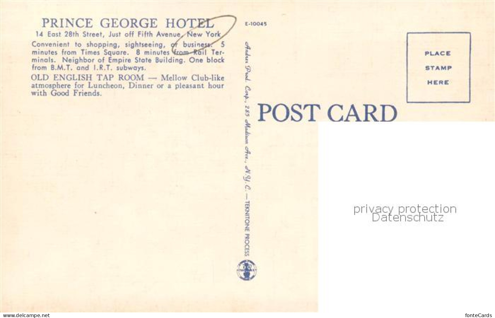 73805316 New_York_City Prince George Hotel - Sonstige & Ohne Zuordnung