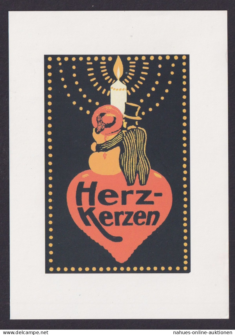 Künstlerkarte Ansichtskarte Reklame Werbung Herz Kerzen Werbung 1900 Bis 1914 - Advertising