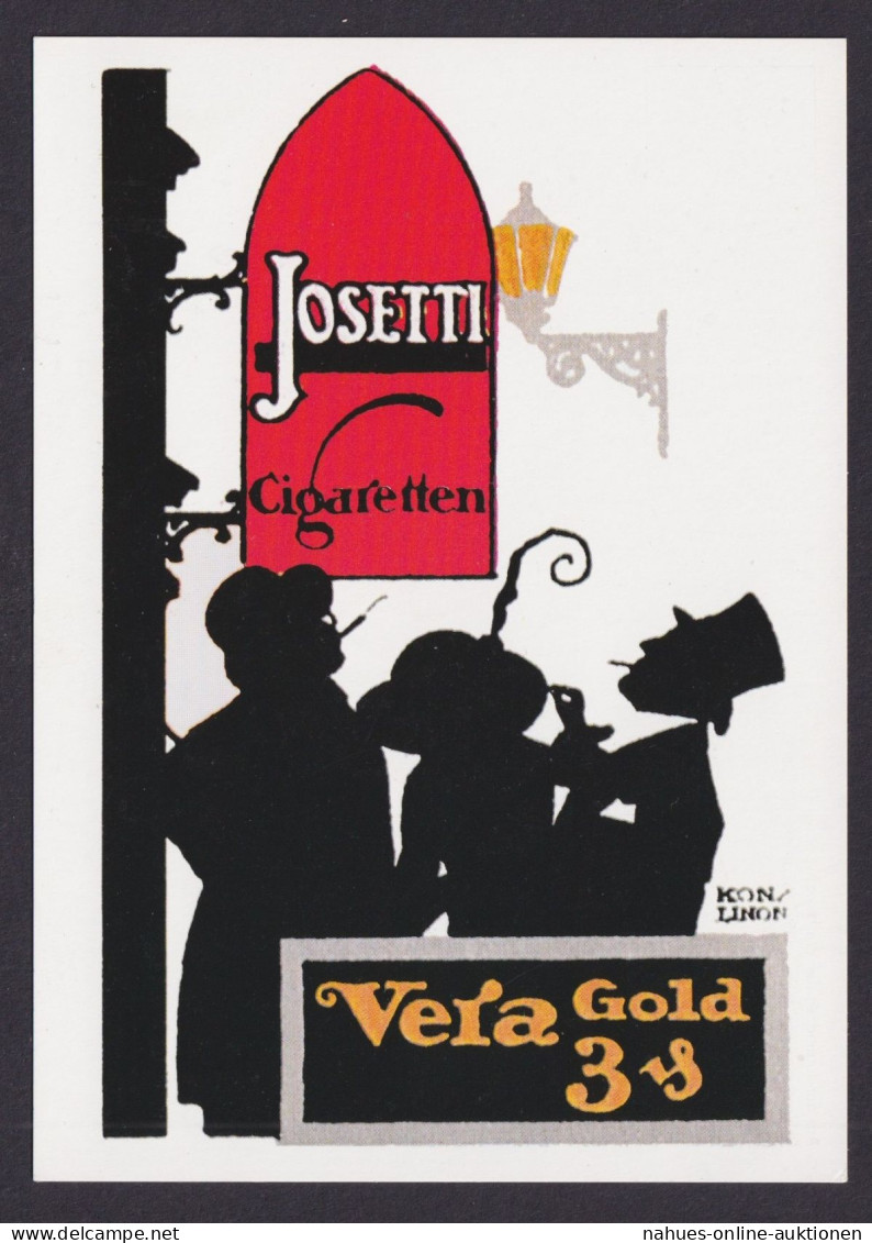 Künstlerkarte Ansichtskarte Reklame Werbung Josetti CigarettenVera Gold Motiv - Advertising