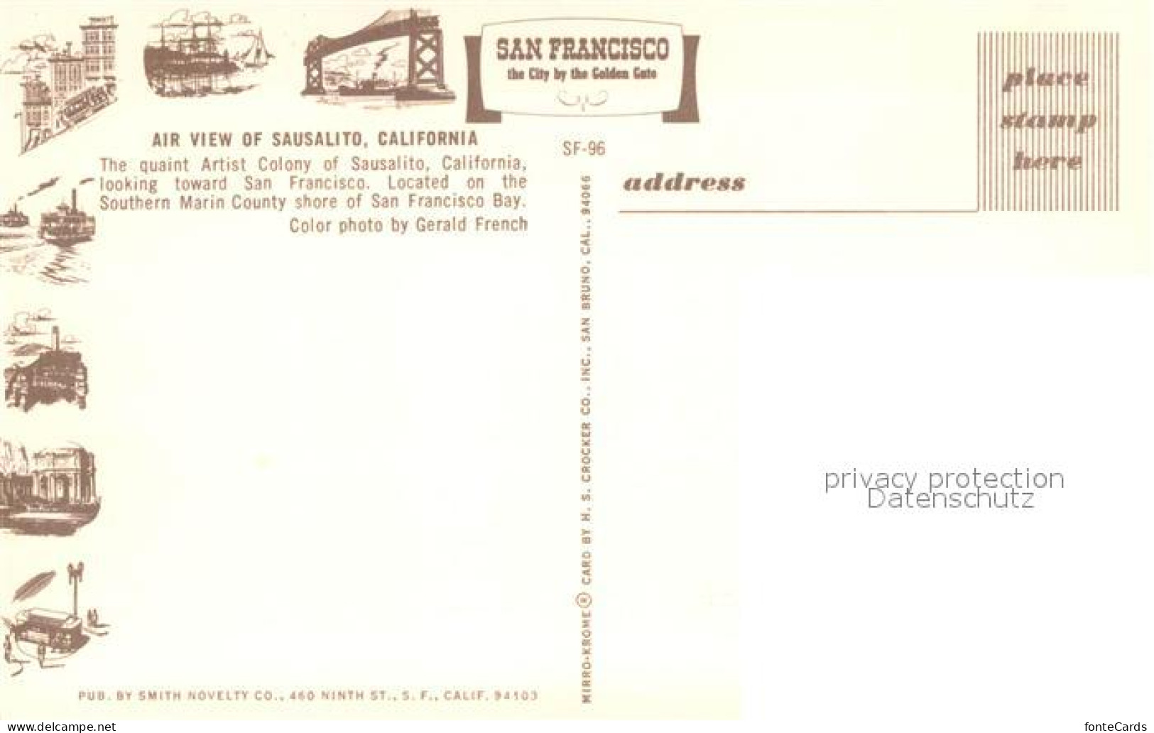 73732459 Sausalito_California Quaint Artist Colony Of Sausalito San Francisco Ba - Otros & Sin Clasificación
