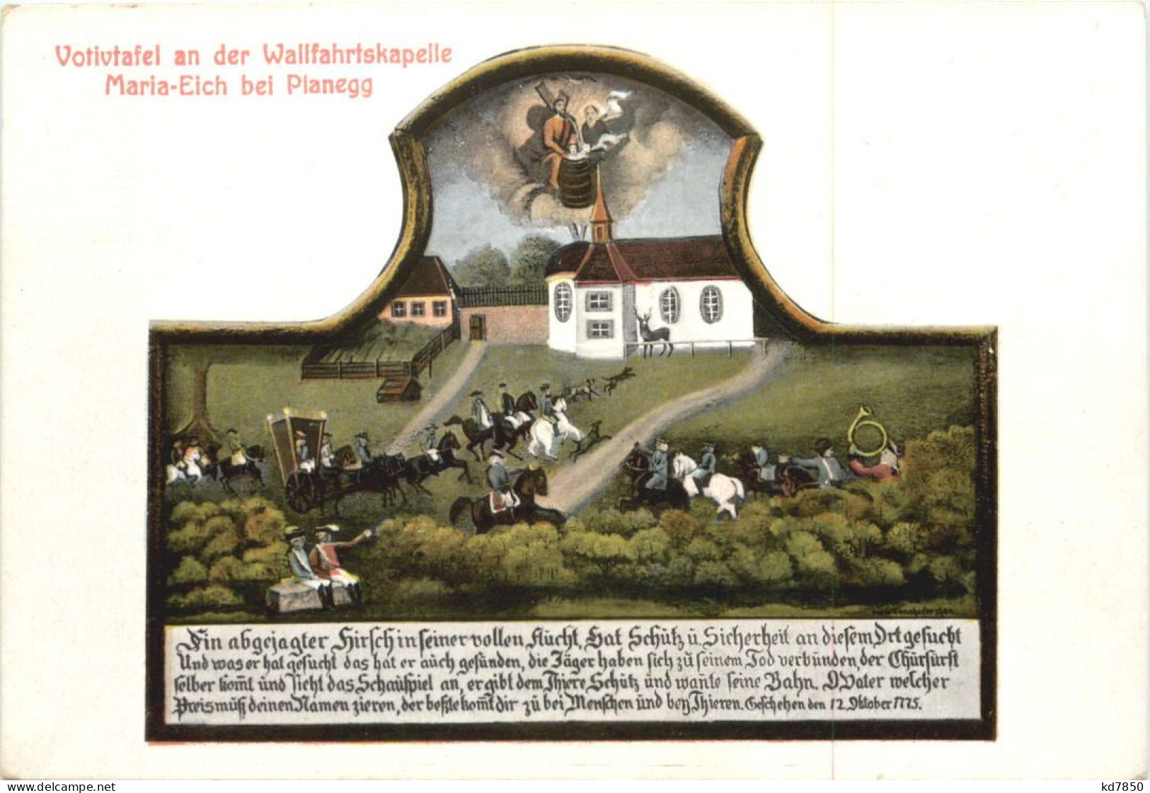 Wallfahrtskapelle Maria Eich Bei Planegg, Votivtafel - München