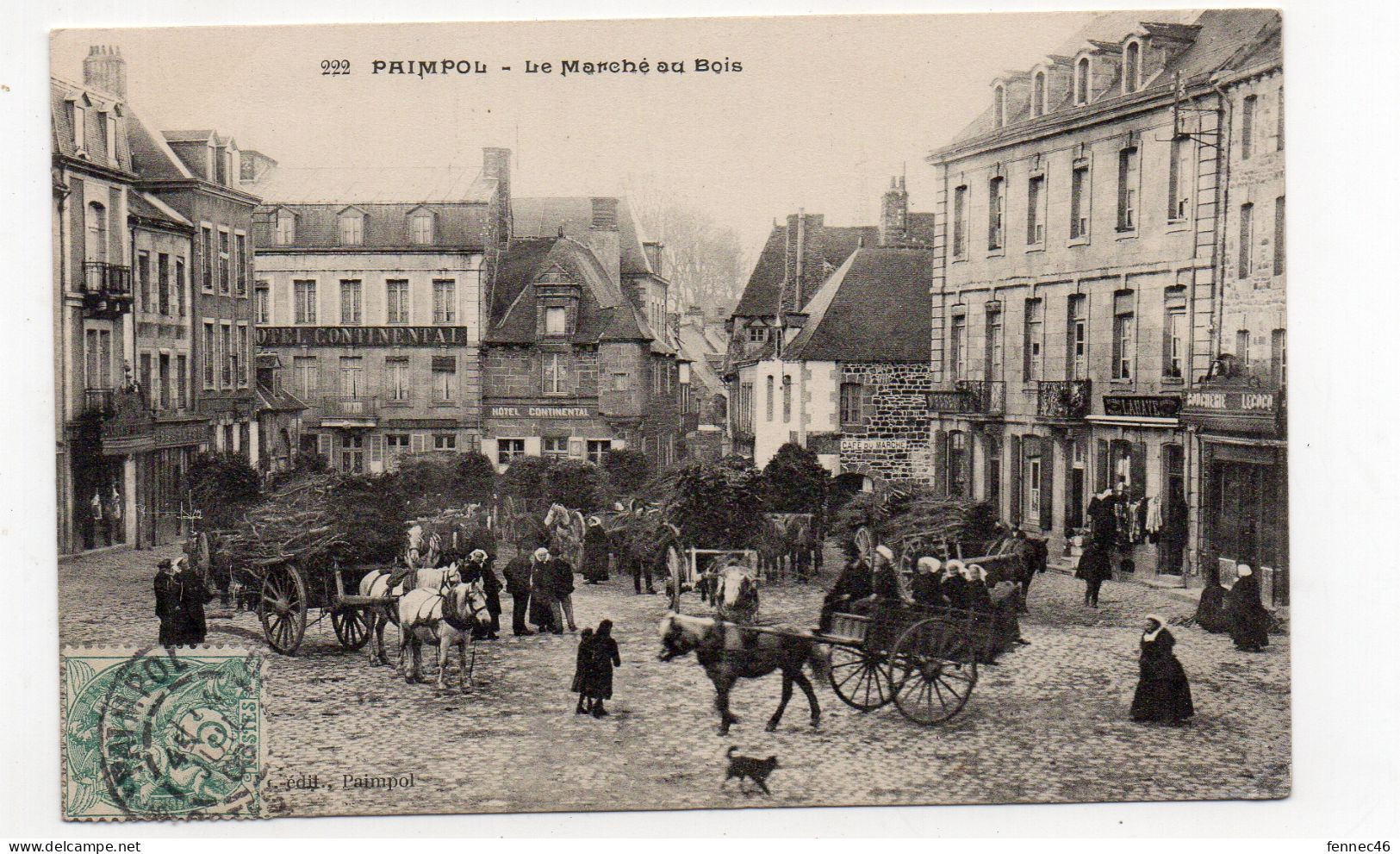 22 - PAIMPOL - Le Marché Au Bois - Très Animée - 1905  (L76) - Paimpol