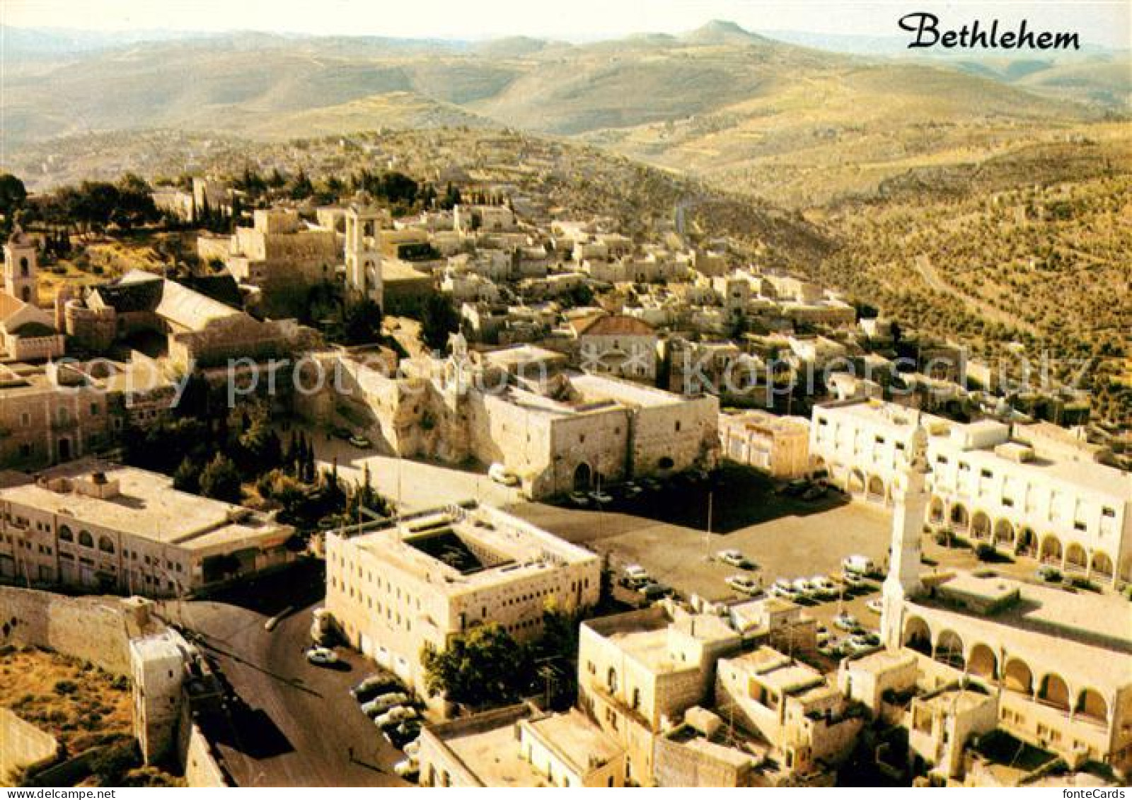 73070113 Bethlehem Yerushalayim Bird S Eye View Showing Fourecourt Of The Church - Israel