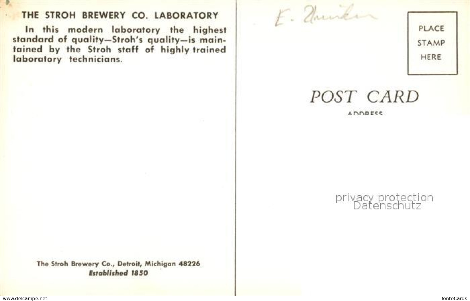 73062915 Detroit_Michigan The Stroh Brewery Co Laboratory - Other & Unclassified